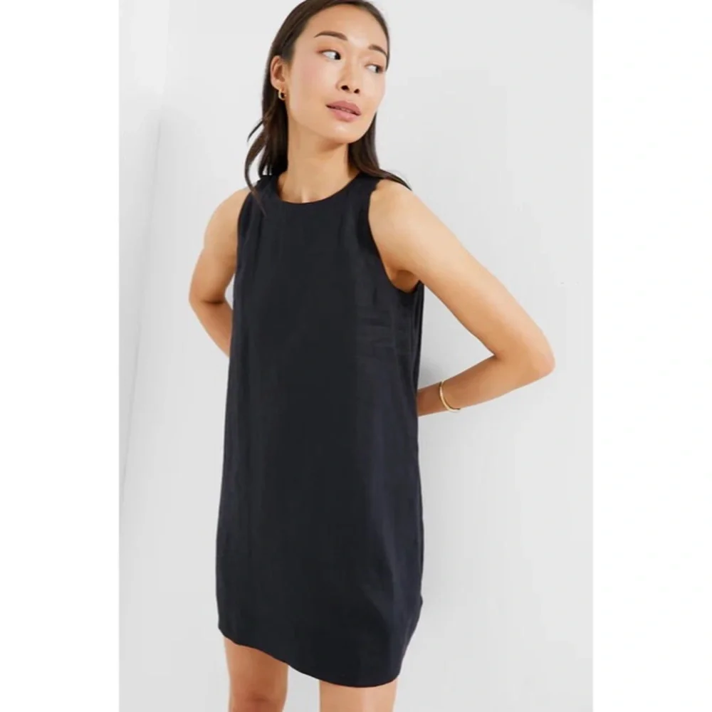 NWT TUCKERNUCK Dark Navy Linen Pauline Dress S - Picture 2 of 3
